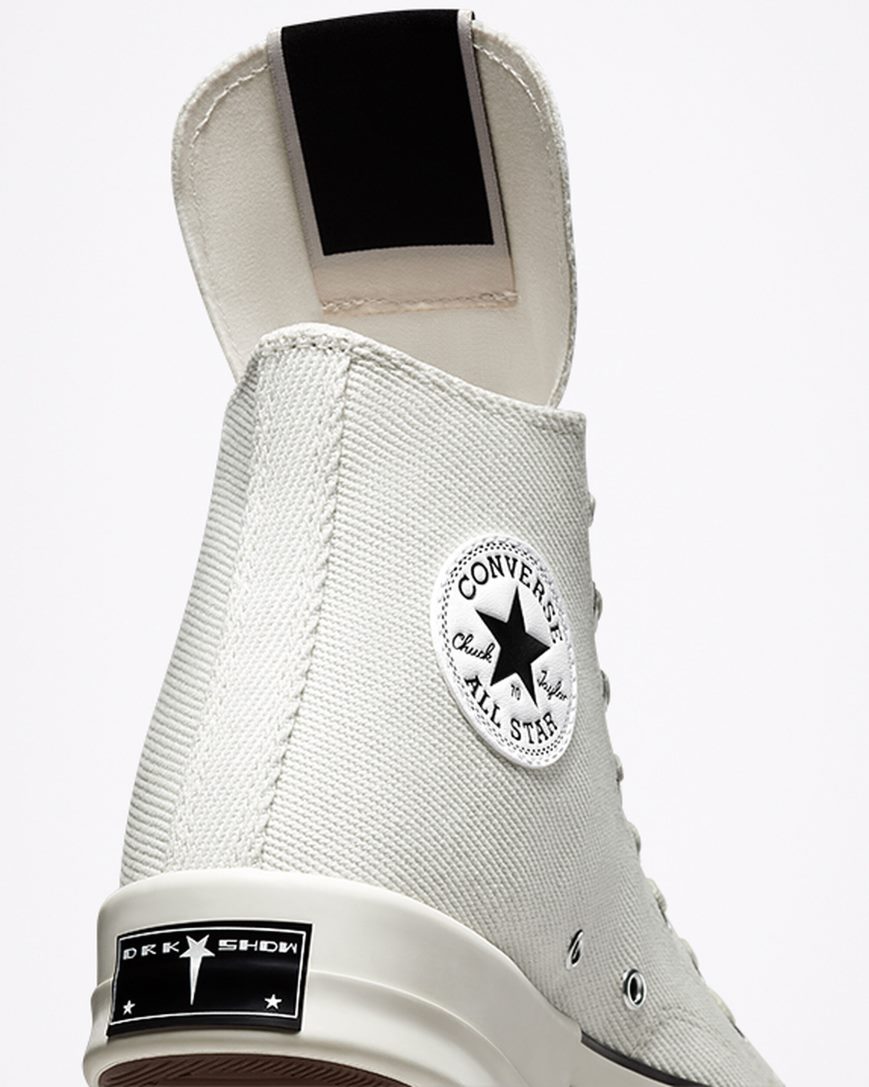 Tenisi Inalti Barbati Converse x DRKSHDW DRKSTAR Chuck 70 Albi Negrii | RO OHIX13491